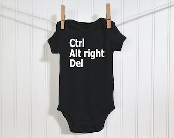Body para bebé Ctrl Alt Derecha Supr, Conjunto infantil Control Alternativo Derecha Suprimir, Merchandising de lucha contra el fascismo, Antifascista, Activista por la justicia social