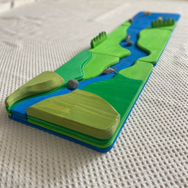 Waldorf toys - The River Diorama | Open ended toys | Waldorf wooden toys | Handmade wooden toys