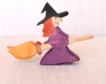 Wooden witch doll | Dollhouse witch | Halloween toys | Waldorf toys | Wooden toys | Halloween kids decor | Halloween toy gift