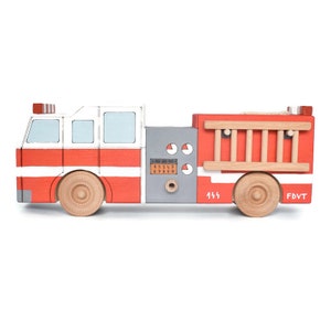 Wooden Fire Truck Toy | Waldorf toys | Wooden toys | Wooden dolls | Montessori Toys | Wood toy car