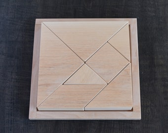 Tangram | Puzzle en bois | Jouets Montessori | Jouets éducatifs | Jouets en bois