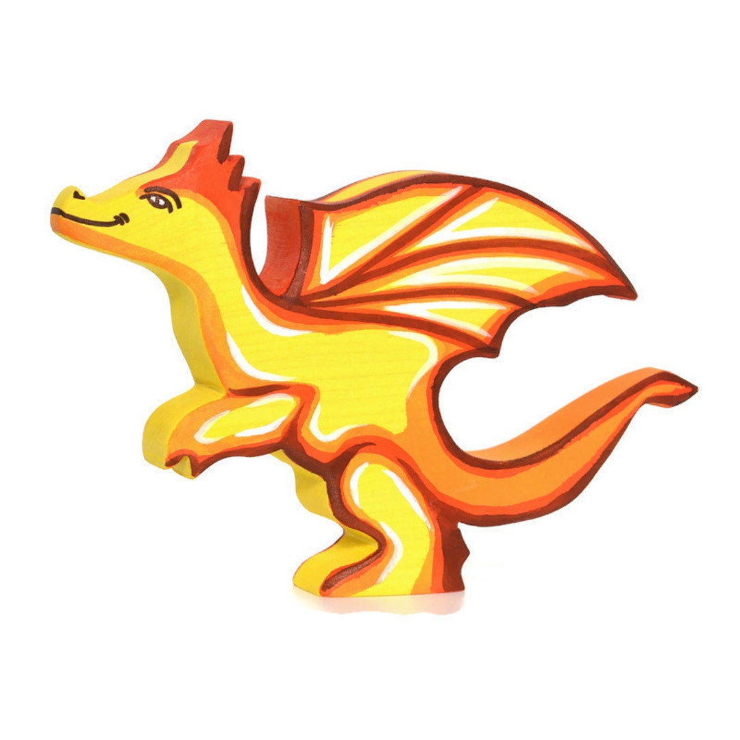 Wooden Dragon Toy Toy Dragon Waldorf Toys Wooden Animal Toys Waldorf