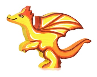 Wooden dragon toy | Toy dragon | Waldorf toys | Wooden animal toys | Waldorf wooden toys