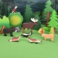 North American Animals | Waldorf Wooden Toys | Woodland Nursery Decor | Organic Kids Toys | Handmade Wooden Toys | Waldorf Toys
