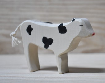 Waldorf toys | Wooden farm animals | Wooden toys | Calf figurine