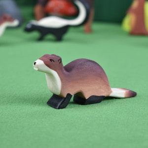 Handmade Maple Wooden Toy Ferret: Waldorf Inspired Nursery Decor