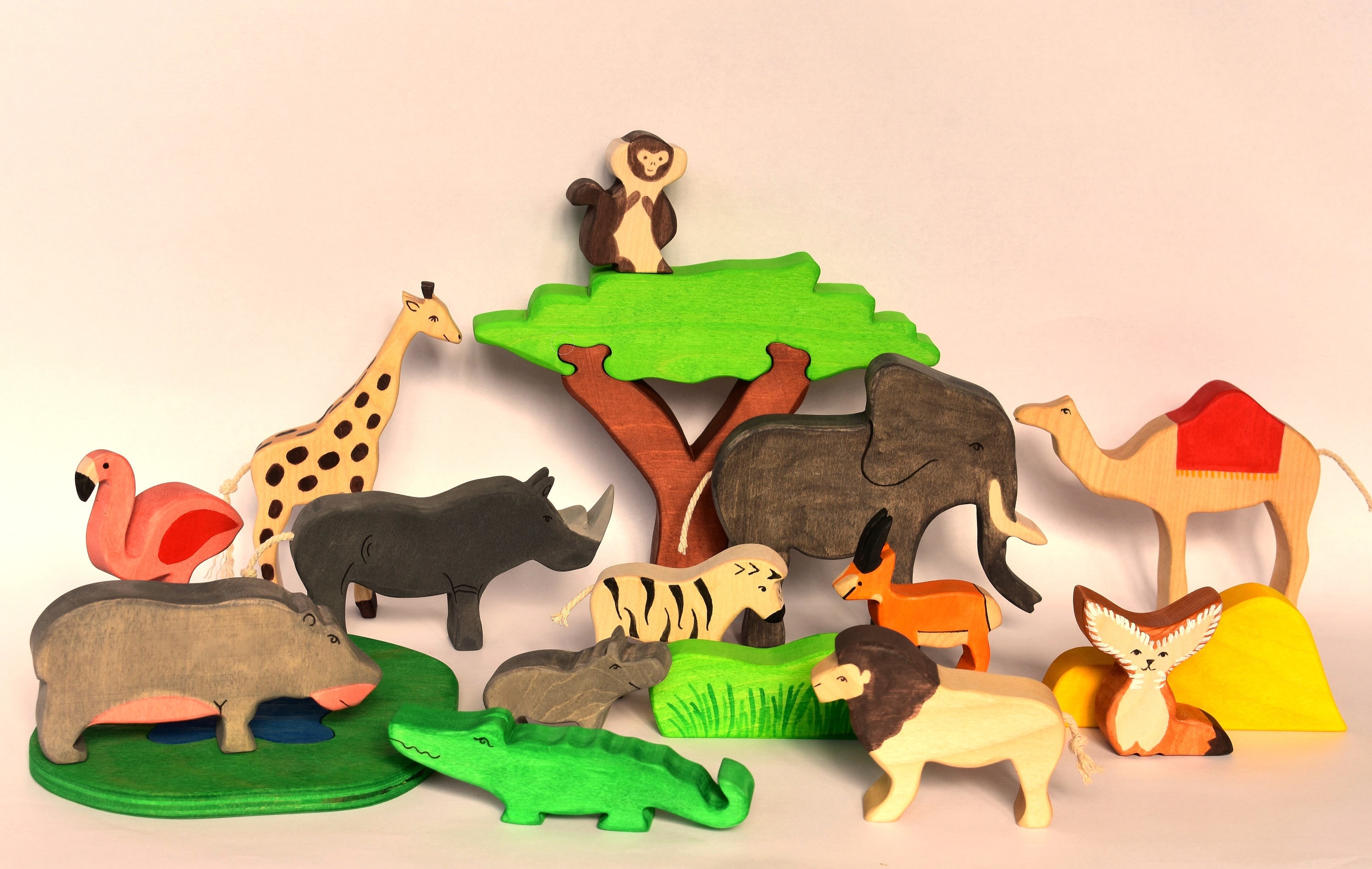 17 Waldorf Toys Safari Animal Toys Wooden Animal Toys Waldorf Wooden Toys 