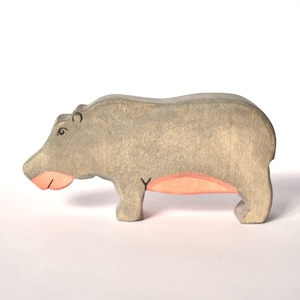 Sycamore Maple Wooden Hippo Toy: Waldorf Figurine