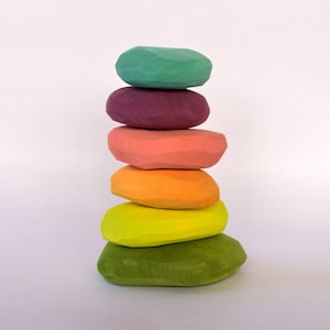 Wooden Stacking Stones: Waldorf Open Ended Toys