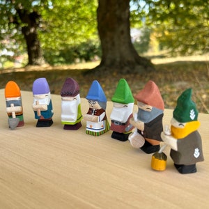 Handcrafted Wooden Gnome Figurines: Waldorf Open Ended Toys