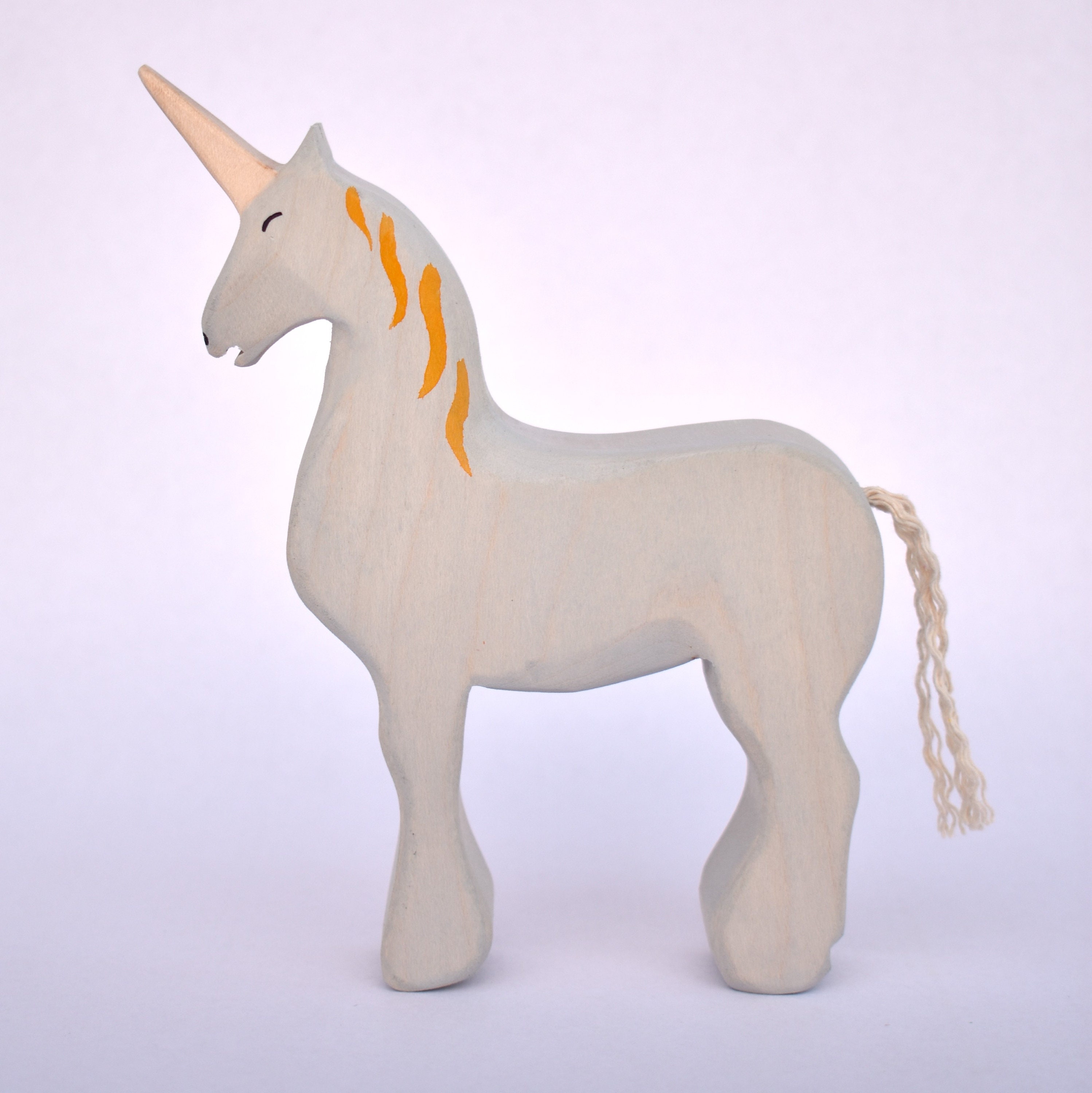 Wooden unicorn Waldorf toys Wooden toys Unicorn ornament Etsy