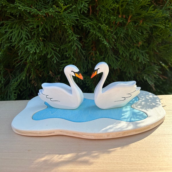 Swan Lake - Wooden animal toys | Waldorf Toys | Wooden animals | Handmade wooden toys | Open ended toys