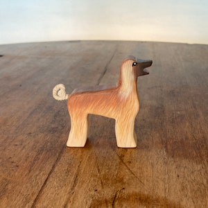 Wooden animal toys dogs Waldorf toys Wooden animals Handmade wooden toys Open ended toys Afghan hound