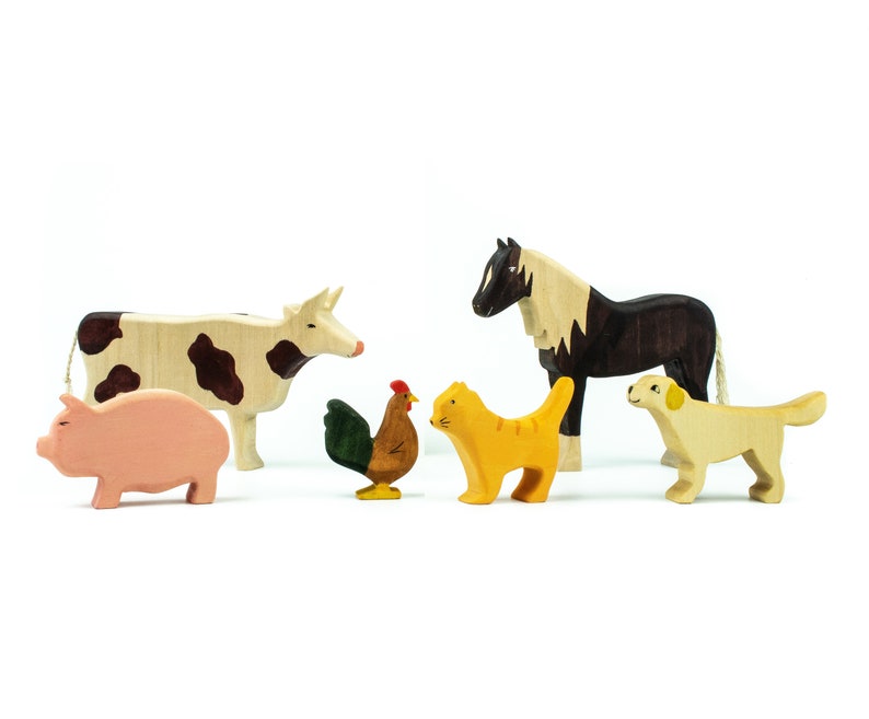 wooden farm animal toys