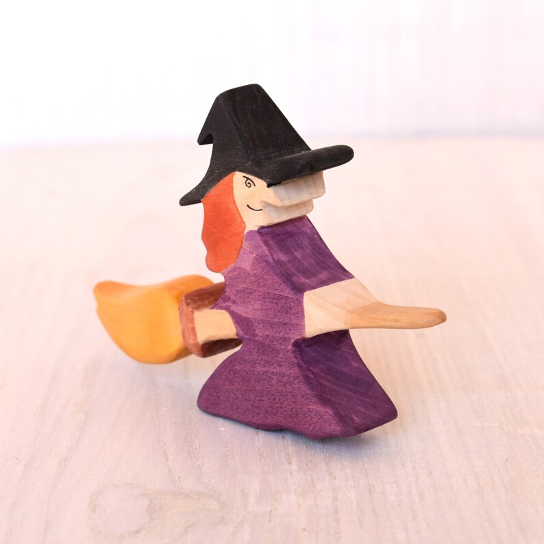 Wooden Witch Doll Dollhouse Witch Halloween Toys Waldorf Etsy