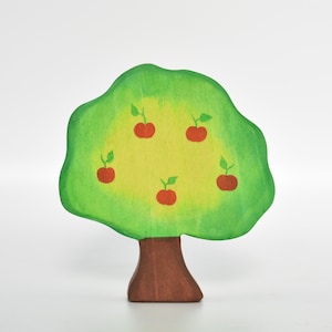 Handcrafted Wooden Tree Toy: Waldorf Nursery Decor