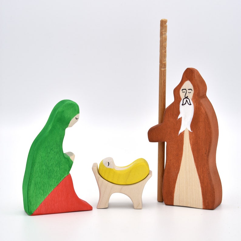 etsy wooden nativity set