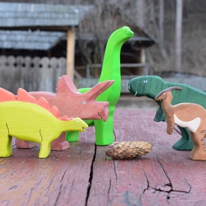 Wooden dinosaur toy | Wooden animal toys | Waldorf toys | Wooden toys