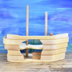 Waldorf Dollhouse Sunken Ship Wooden Dollhouse Waldorf wooden toys Handmade wooden toys Wooden Doll house Waldorf toys image 6