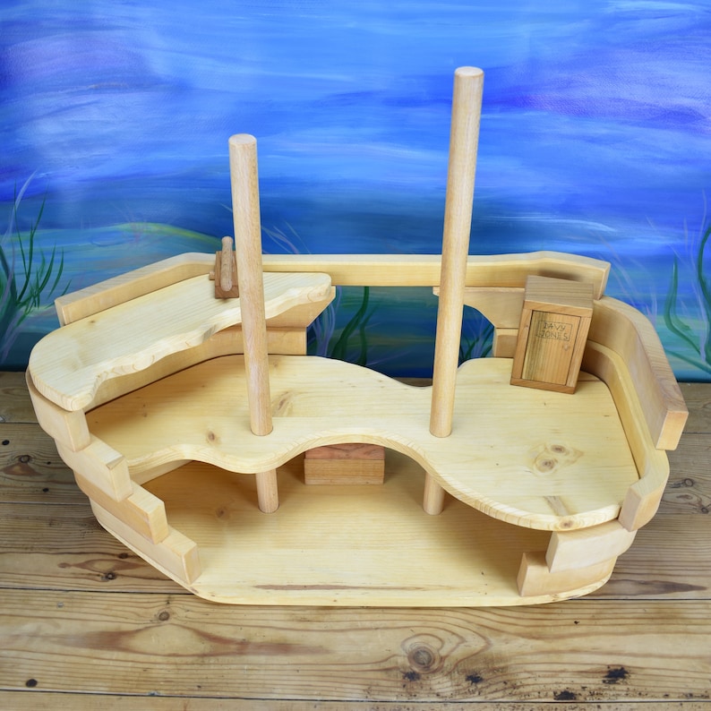 Waldorf Dollhouse Sunken Ship Wooden Dollhouse Waldorf wooden toys Handmade wooden toys Wooden Doll house Waldorf toys image 7