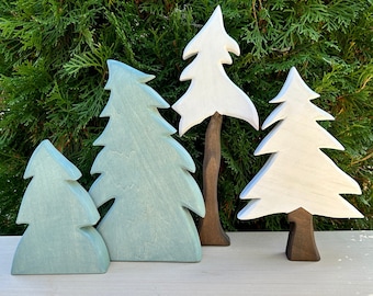 Alberi in inverno - Waldorf Toys, giocattoli per alberi in legno perfetti per il gioco aperto