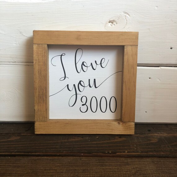 I Love You 3000 Wooden Sign Living Room Decor Nursery Etsy I Love You 3000 Wooden Sign Living Room Decor Nursery Etsy