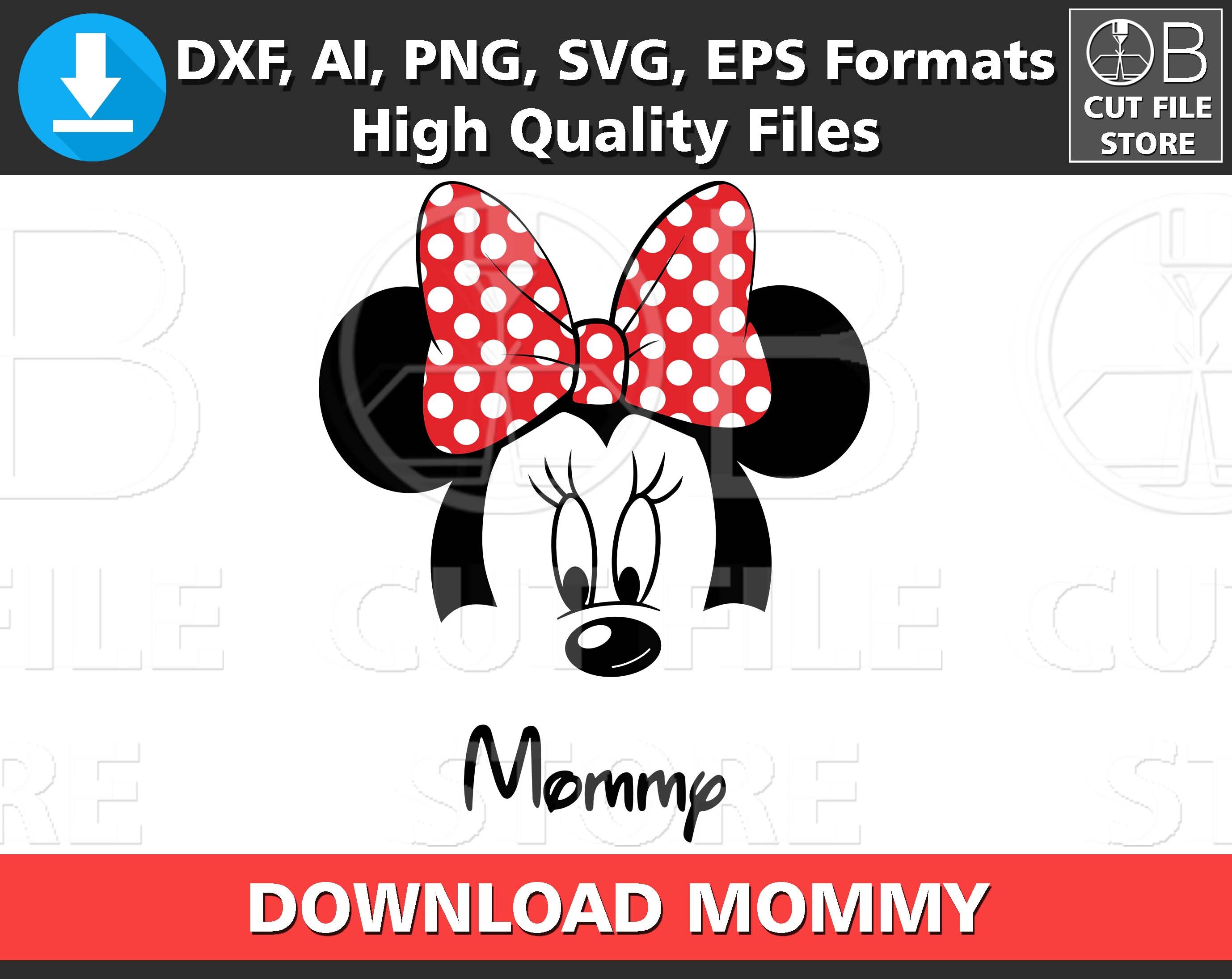 Download Mommy MINNIE MOUSE BOW Svg Dxf Png Ai Eps Ribbon ...