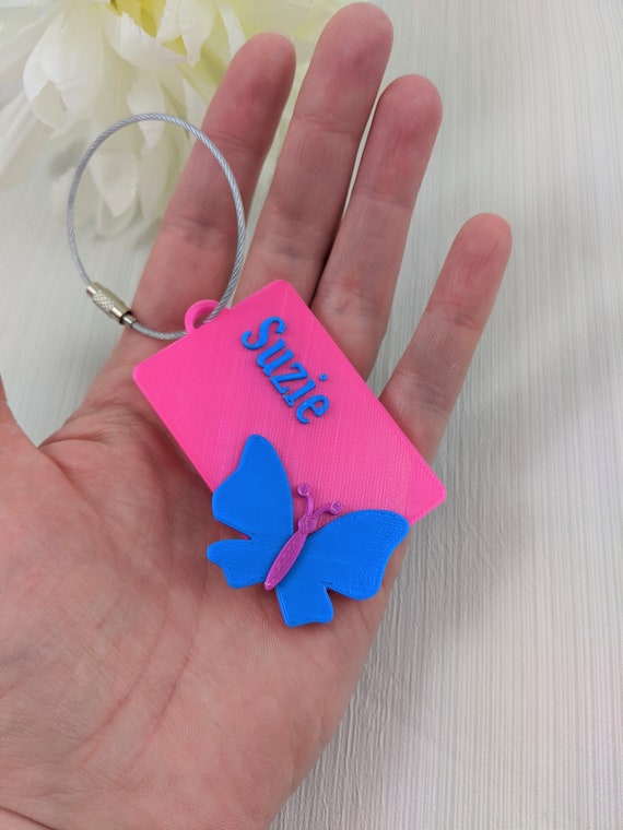 Personalised Butterfly Luggage Tag 