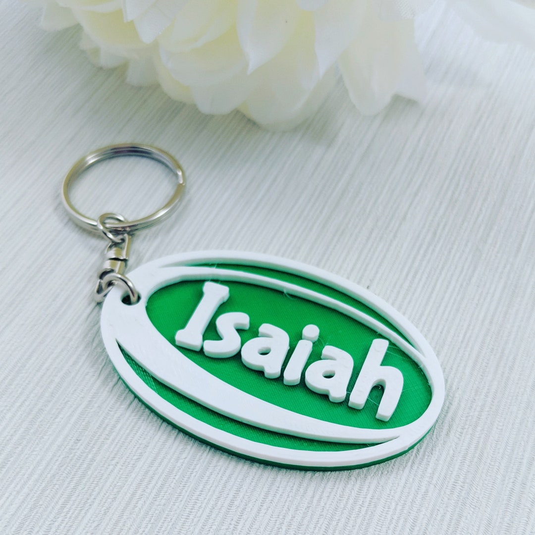 Personalised Rugby Keyring, Rugby Keychain, Rugby Bag Tag, 3D Printed