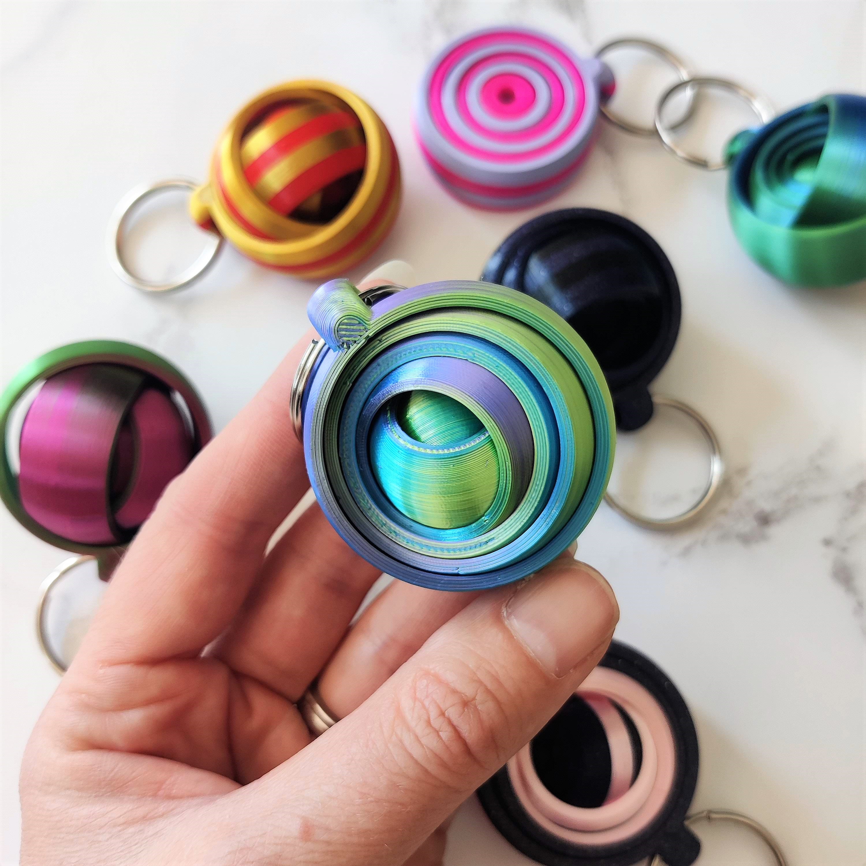 Keyring Fidget 3D Printed - Etsy