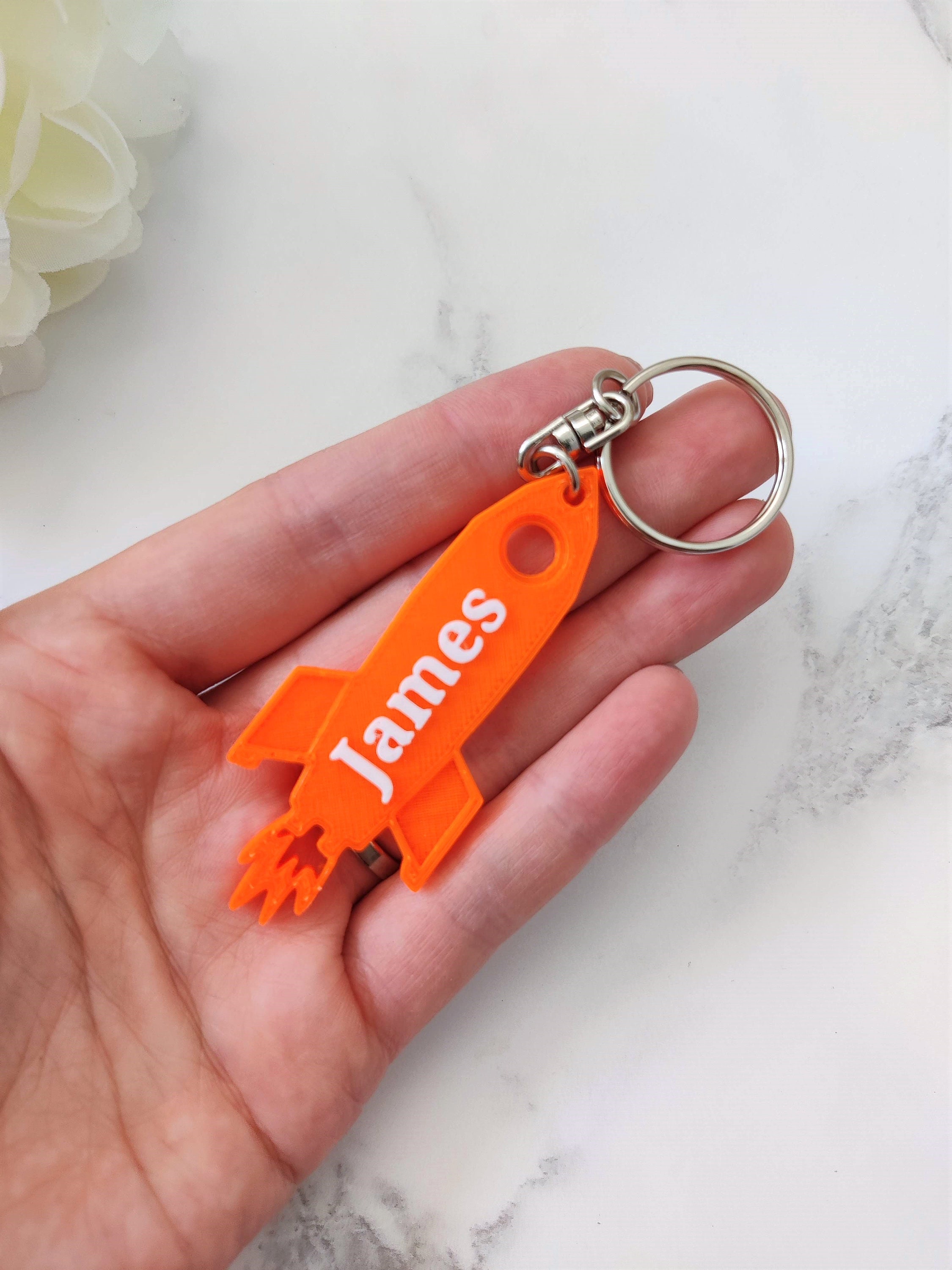 Personalised Rocket Keyring Personalized Rocket Keychain Etsy UK