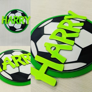 Personalised football door sign, personalized door plaque, soccer name plate