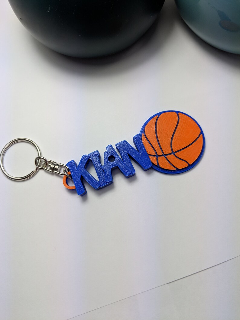 Personalised Basketball Keyring Kids Keyring Personalized Etsy