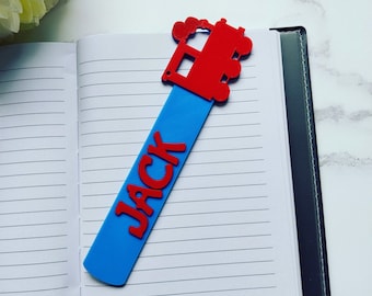Personalised Train bookmark, Birthday gift, stocking filler, Kids gift, Small present, personalized book marker, party favour