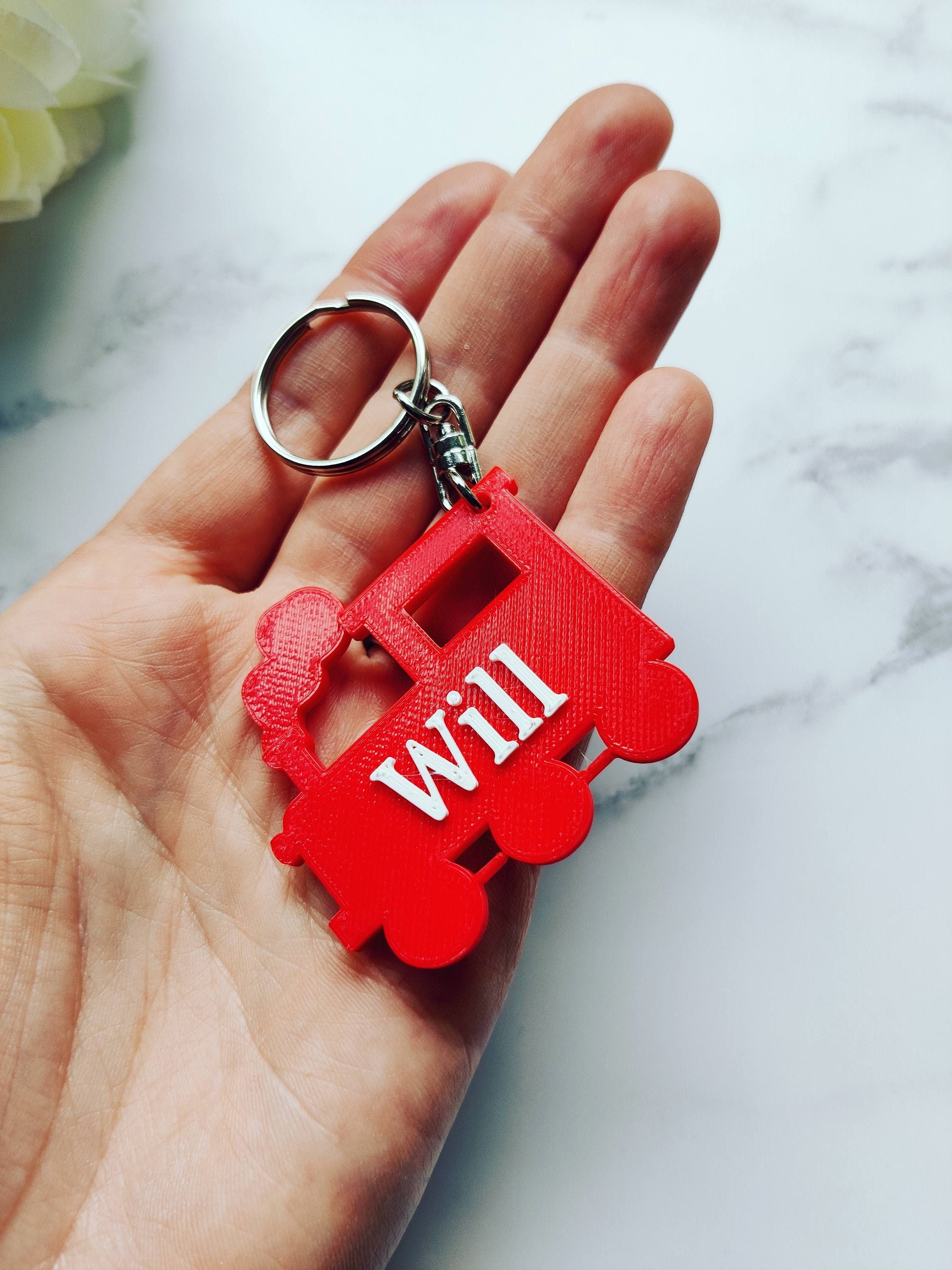 Personalised Thomas The Tank Engine Acrylic Keyring – Great Gift For Kids