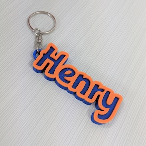 Personalised keyring, Personalized keychain, small personalised gift, under 5 pounds, book bag tag, party bag filler, name tag, boy girl