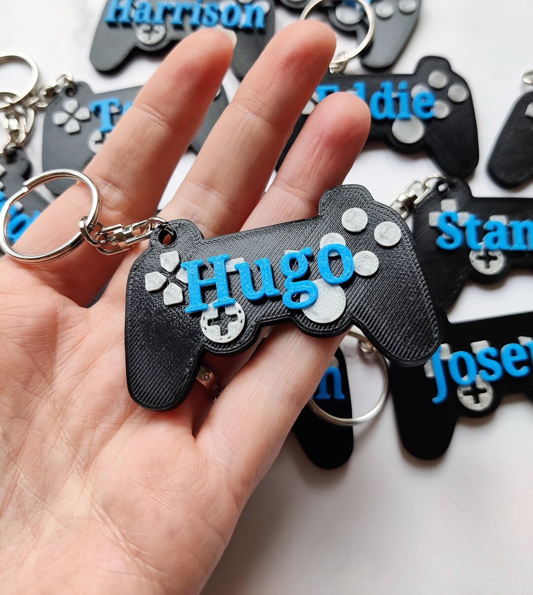 Personalised Gaming Keyring, Controller Keyring, Personalized