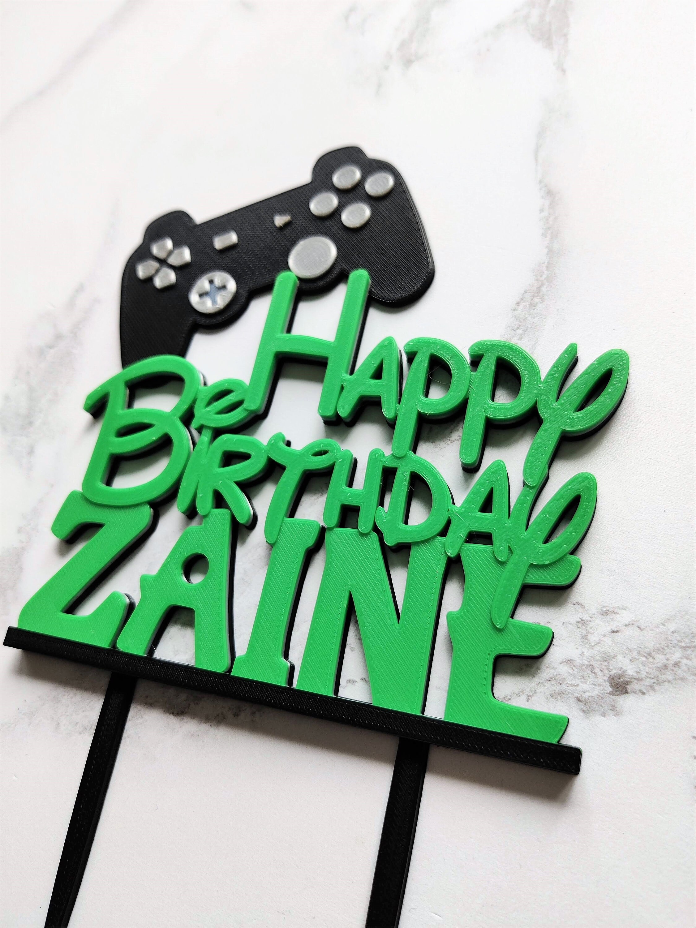 Gaming Cake Topper, Controller Cake Topper, Computer Fan Personalised ...