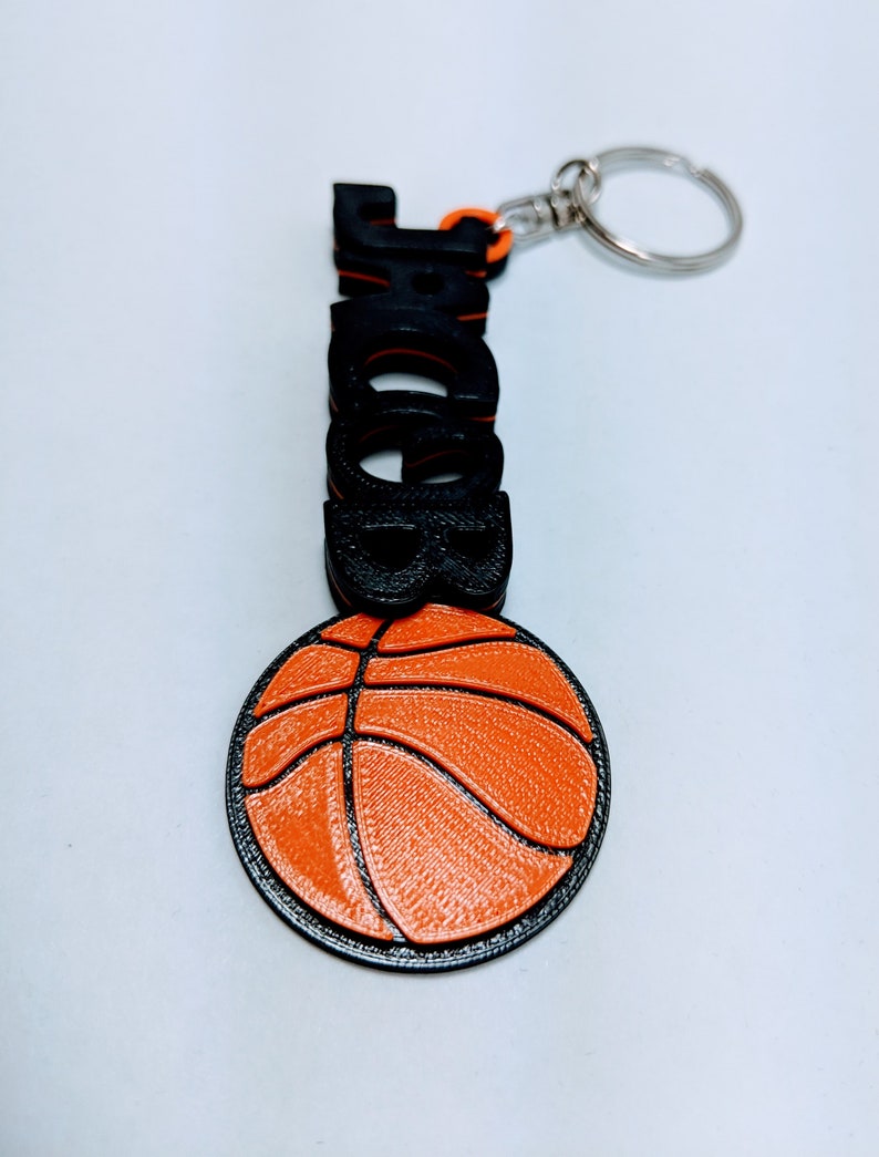 Personalised Basketball Keyring Kids Keyring Personalized Etsy