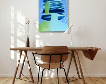 Pop abstract Ocean Ocean Painting - Original - CANVAS - 50x70cm