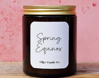 Spring Equinox Soy Candle | Orange Blossom & Jasmine Candle | Floral Soy Wax Candle | Handmade Natural Candle | Spring Home Fragrance
