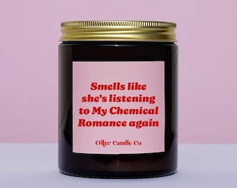 My Chemical Romance Candle, Funny Soy Wax Gift for Her