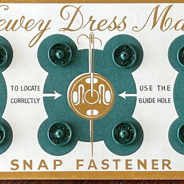 Newey Dress Match Snap Fastener (Hunter Green) Various Sizes - Made in England