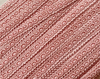 Genuine Vintage Pink BriTril Scalloped Edge Trim - Made in England