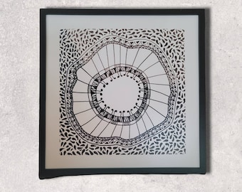 Original Framed Hand Drawn Doodle Art #14