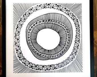 Original Framed Doodle Art #6