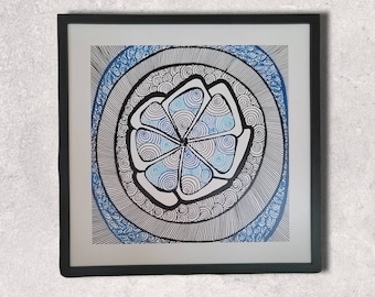 Original Framed Hand Drawn Doodle Art #10