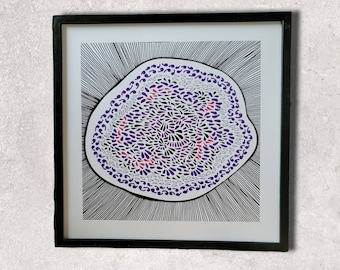 Original Framed Hand Drawn Doodle Art #12