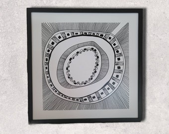 Original Framed Doodle Art #5