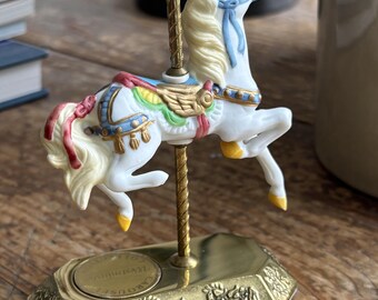 Vintage Porcelain Westminster Carousel Collection Unicorn Figurine Very Rare